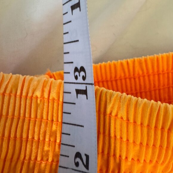 90s Vintage Neon Pink And Orange One Piece Swimsuit and Beach Shorts - Picture 15 of 15